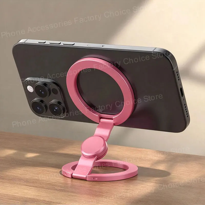 Foldable magnetic ring grip, rose