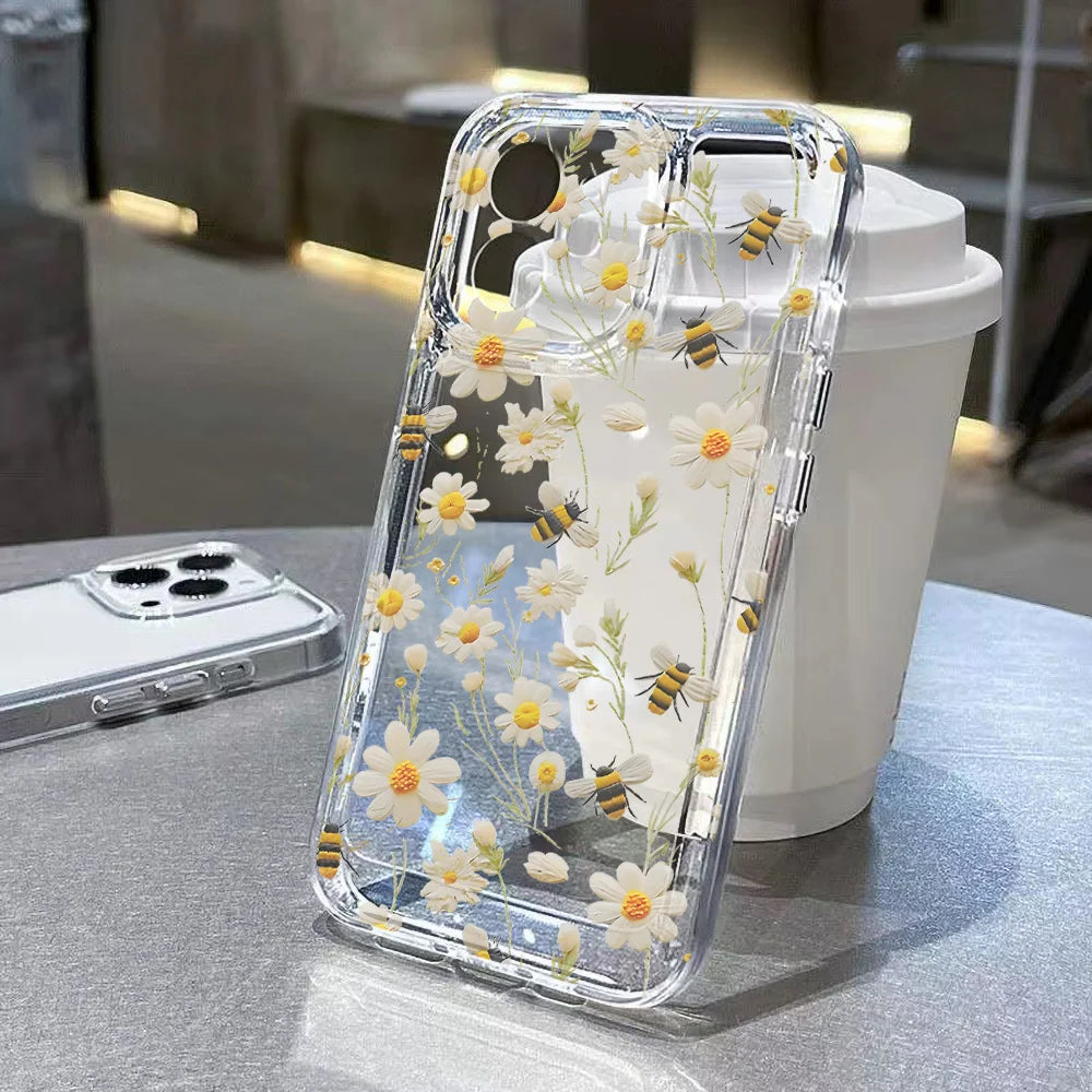 Cute flower clear case for Samsung Galaxy S & A series, view 14