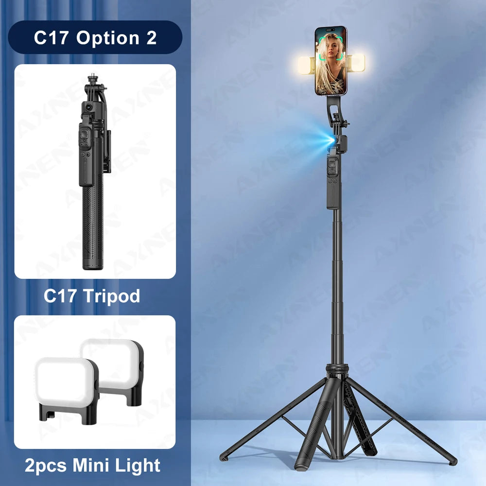 Face-tracking selfie stick tripod, view 11