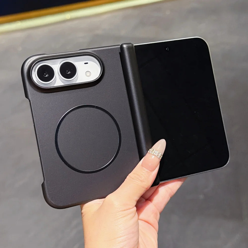 Black AG matte MagSafe case for iPhone Duo, back view