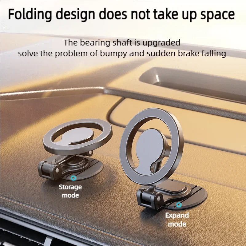 1040° rotating all-metal magnetic car phone holder for MagSafe