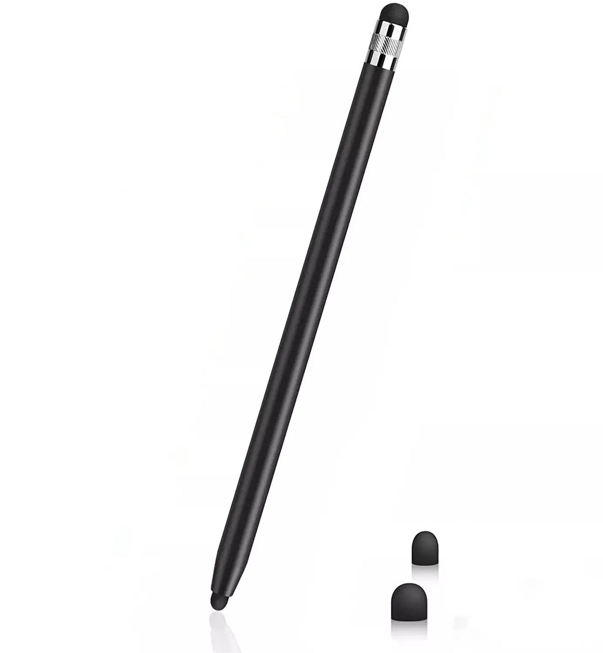 Universal capacitive stylus with dual silicone tips, view 2