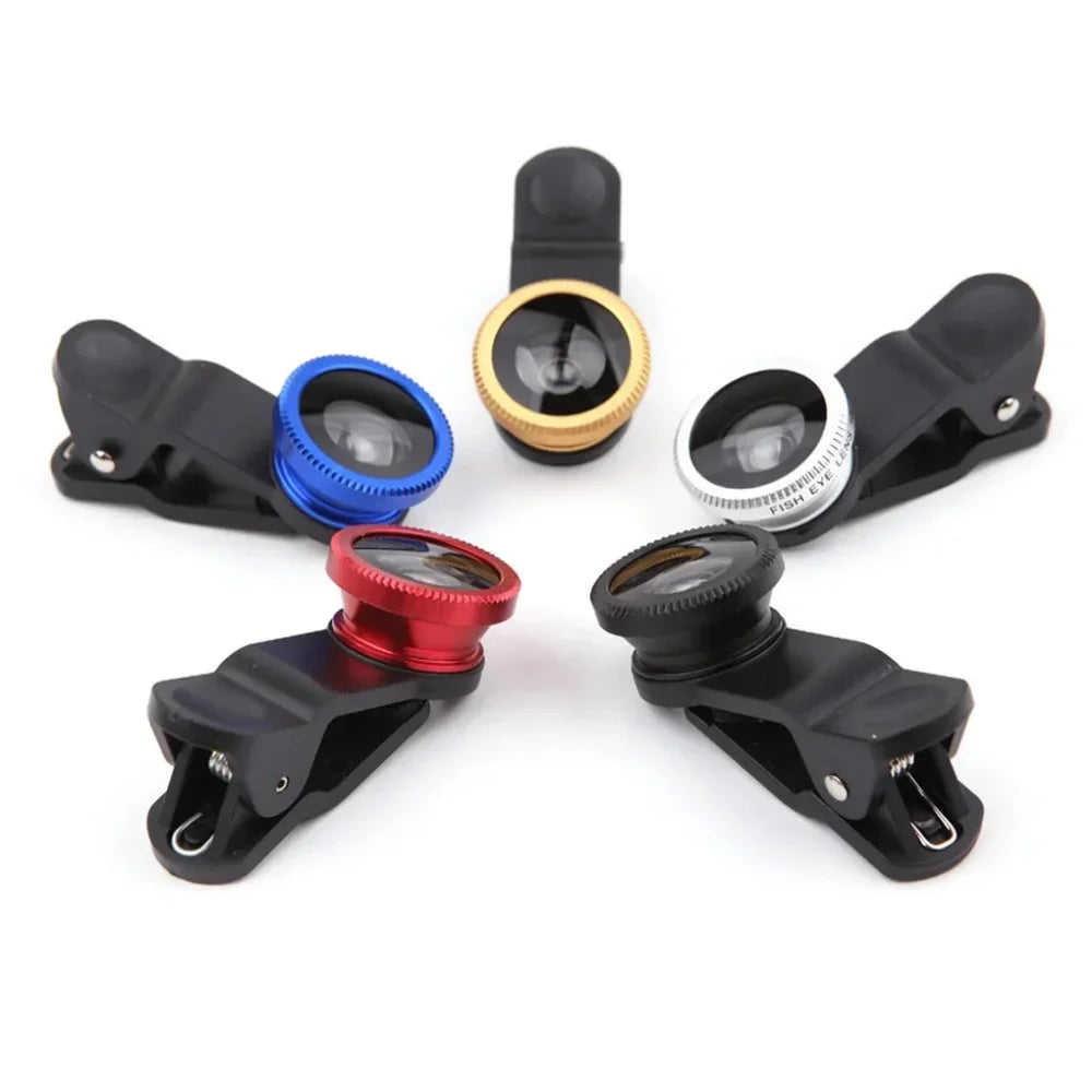 3-in-1 clip-on phone lens kit with fisheye, wide angle and macro, view 7