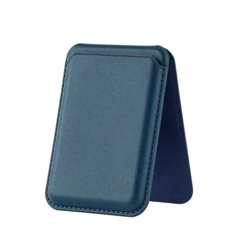 Strong magnetic leather wallet with hidden stand for iPhone 13–15, view 15