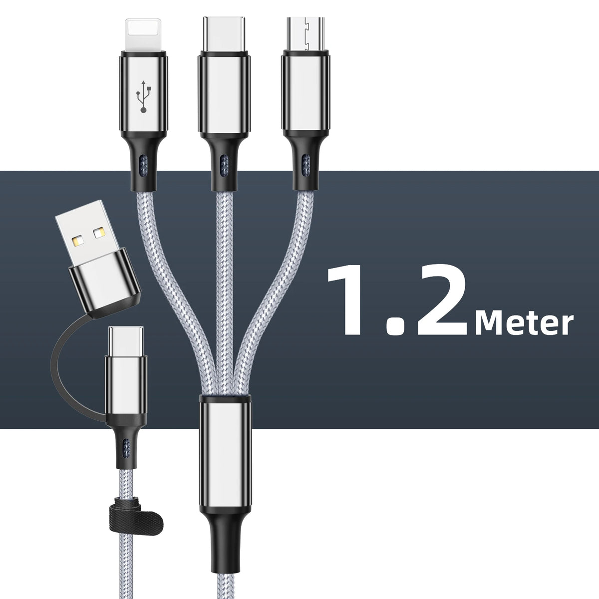 3-in-1 multi-port USB charging cable