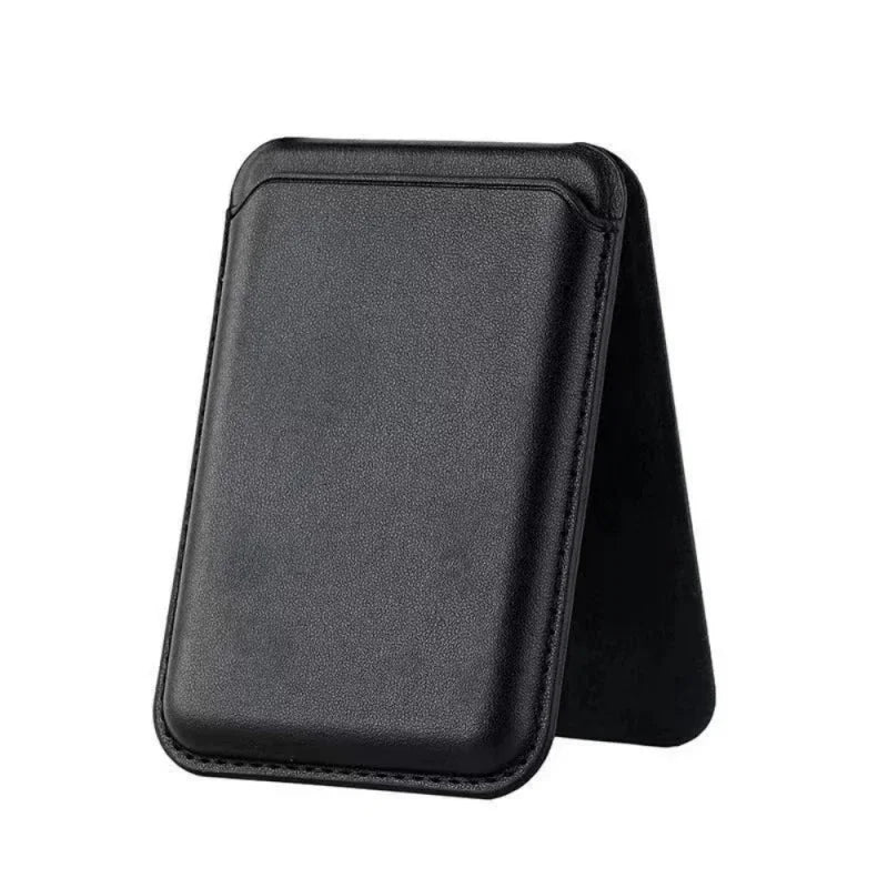Strong magnetic leather wallet with hidden stand for iPhone 13–15, view 12