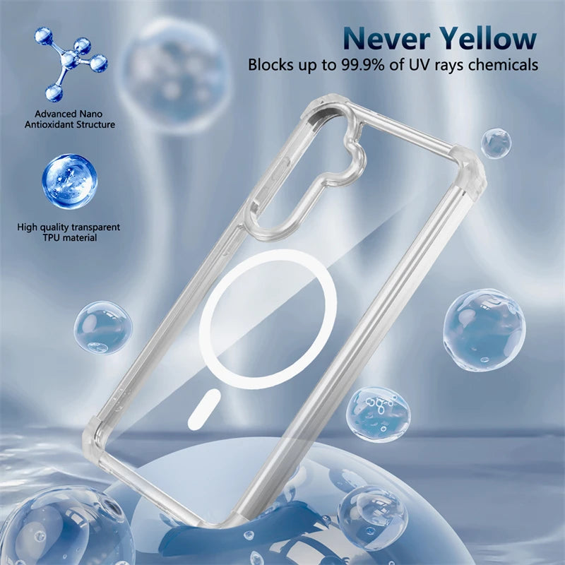 Clear armor MagSafe case for Samsung Galaxy S22–S26, view 3