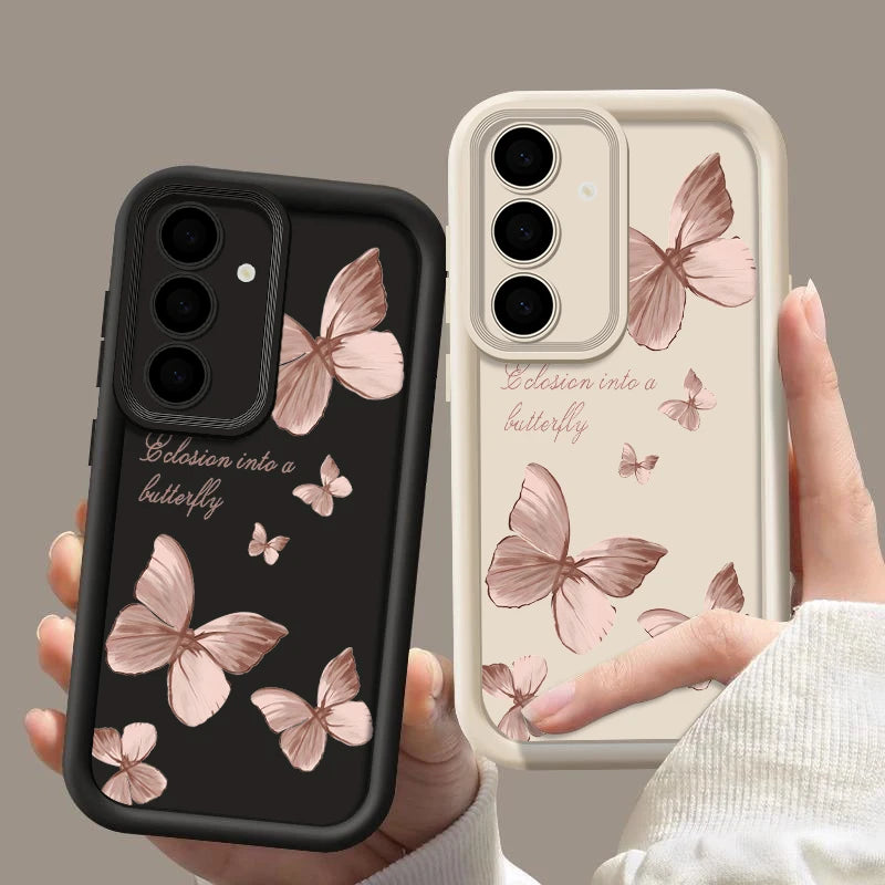 Gold butterfly soft TPU case, view 4