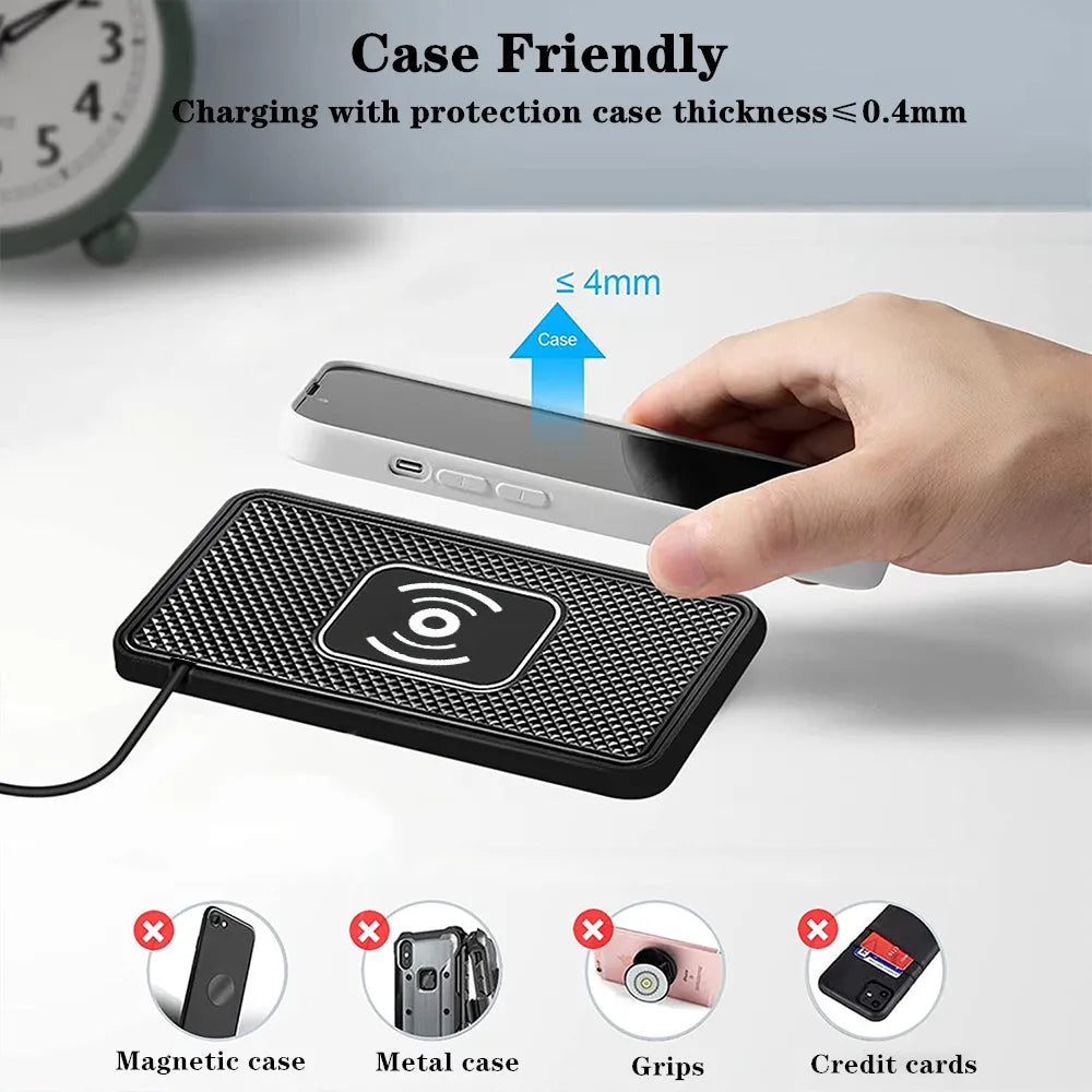 15W car wireless charging pad, view 5