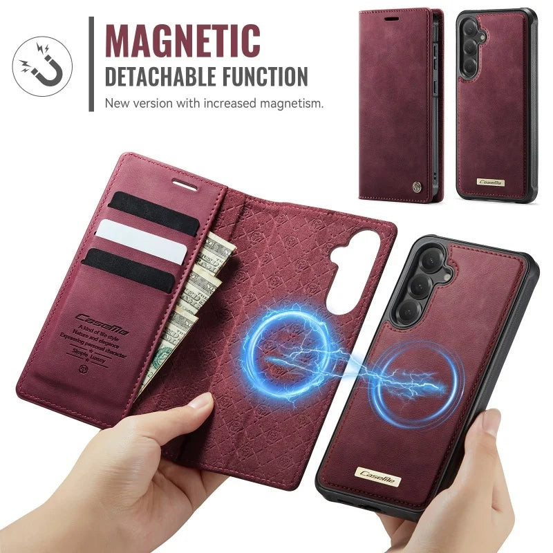 Magnetic leather wallet case for Samsung Galaxy S20–S26, view 6