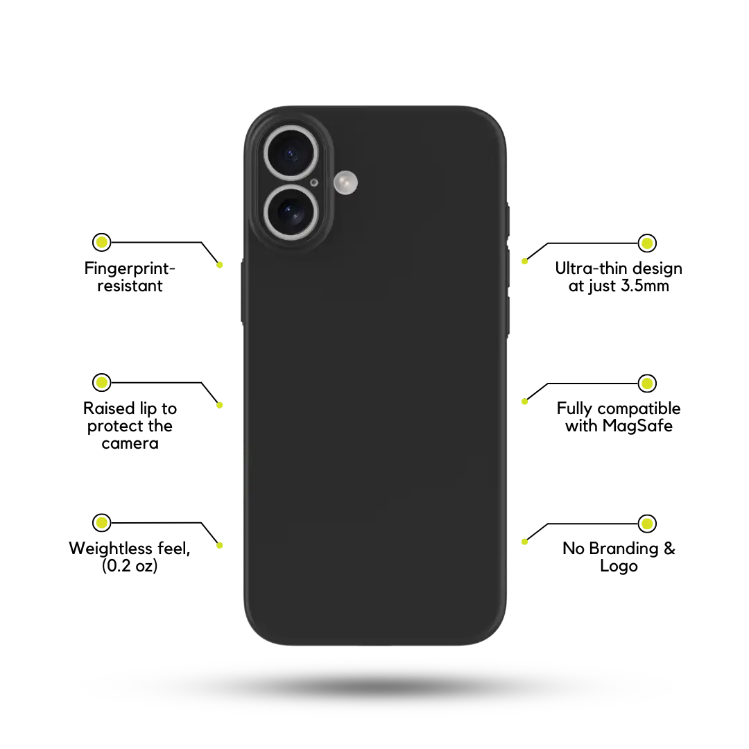 Solid Black Phone Case