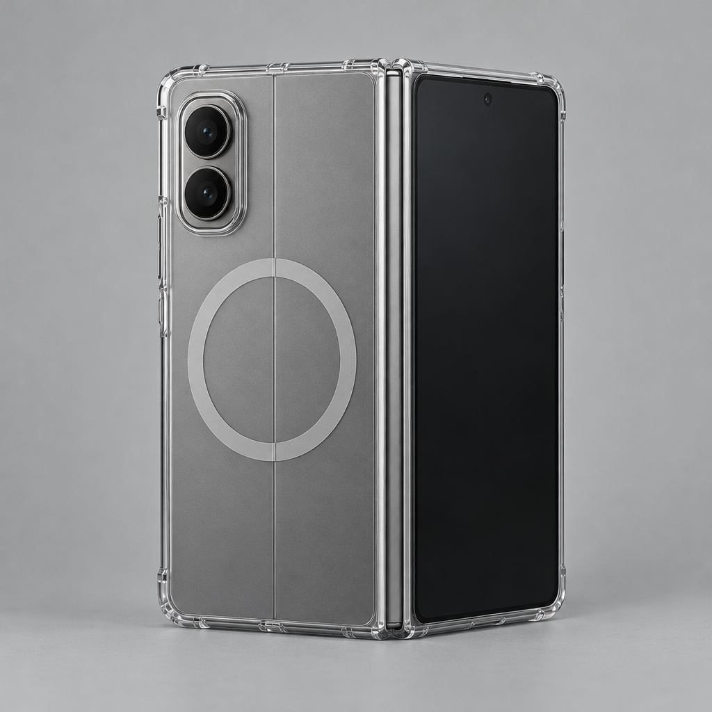Clear Magnetic Bumper Case – iPhone Duo — back view
