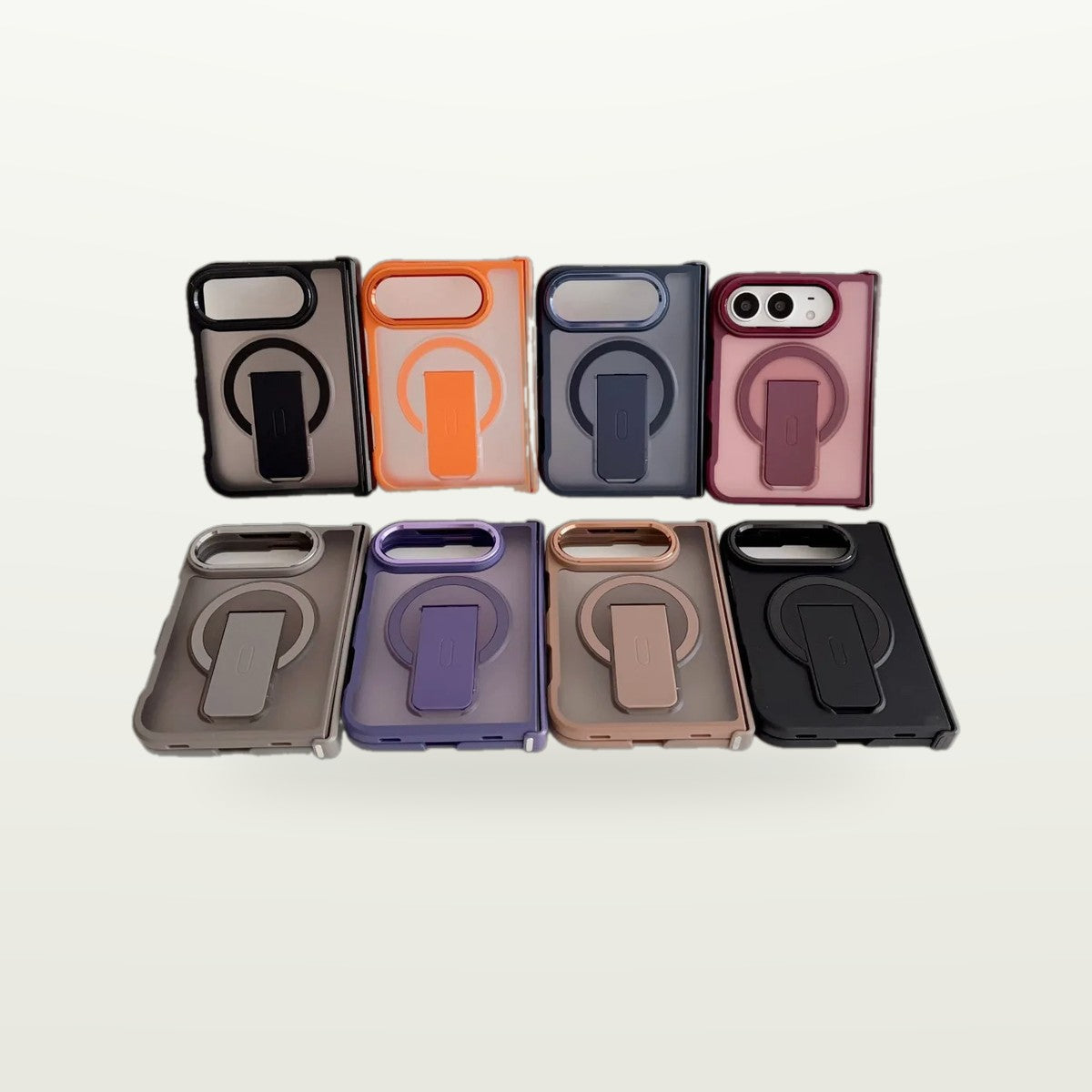 Armor Stand Case for iPhone Duo in all six colourways with kickstands out