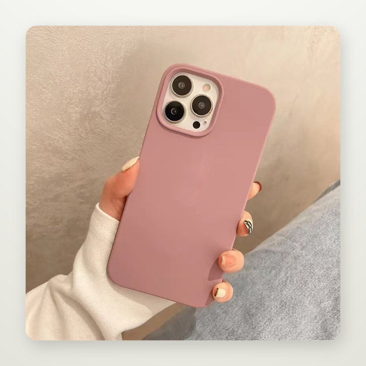 All-Around Frosted Silicone Case for iPhone 13–16