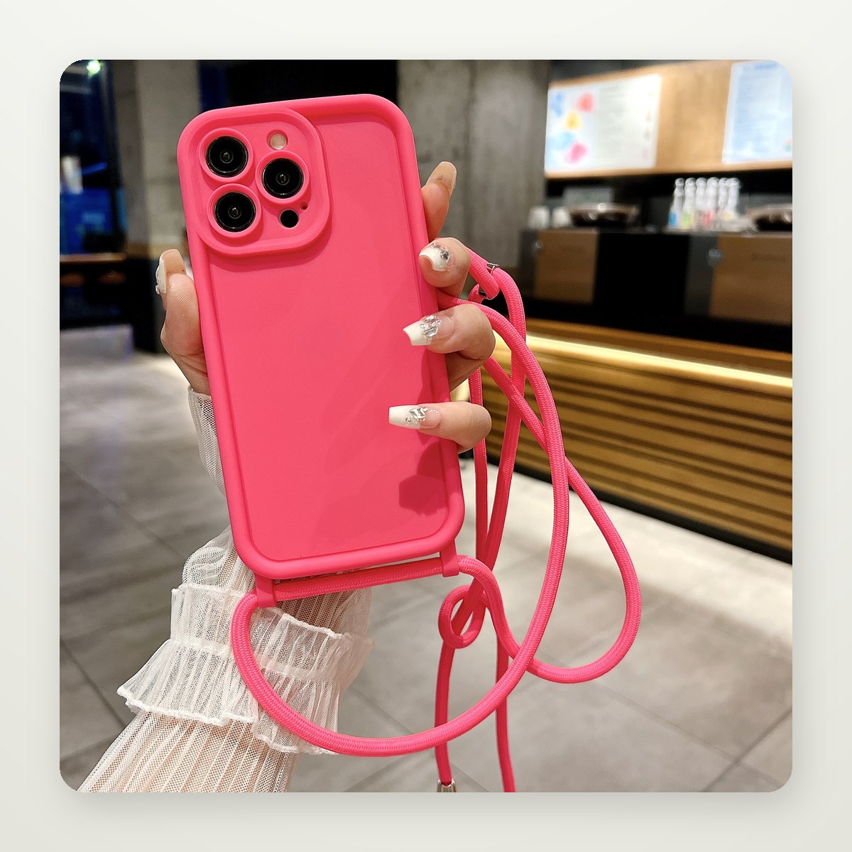 Crossbody Lanyard TPU Case for iPhone 11–16