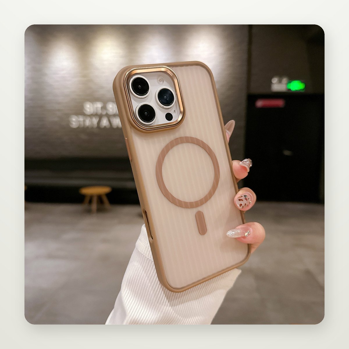 Vertical Texture Skin-Feel MagSafe Case for iPhone 11–16