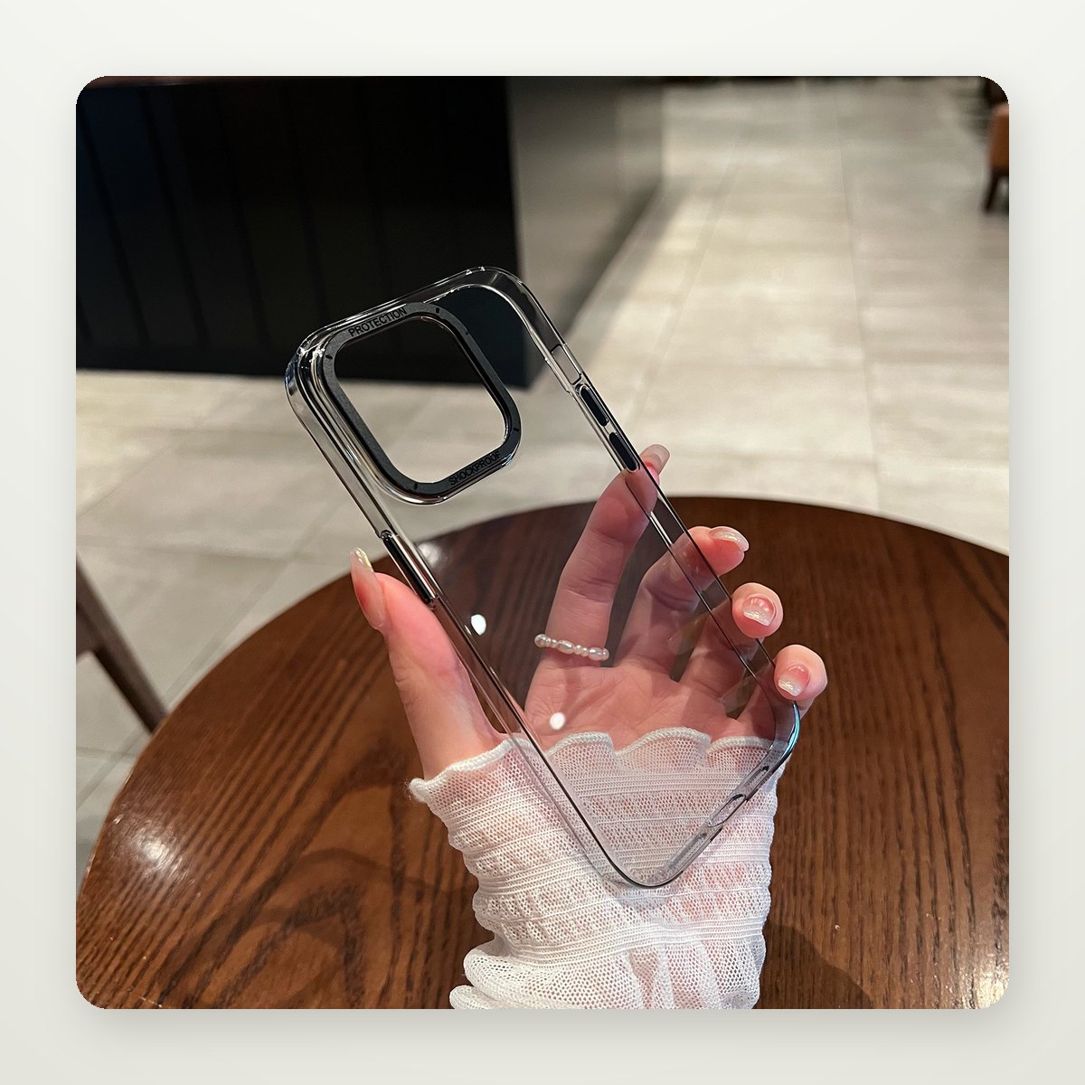 Mirror Frame Ultra-Thin Clear Case for iPhone 12–16