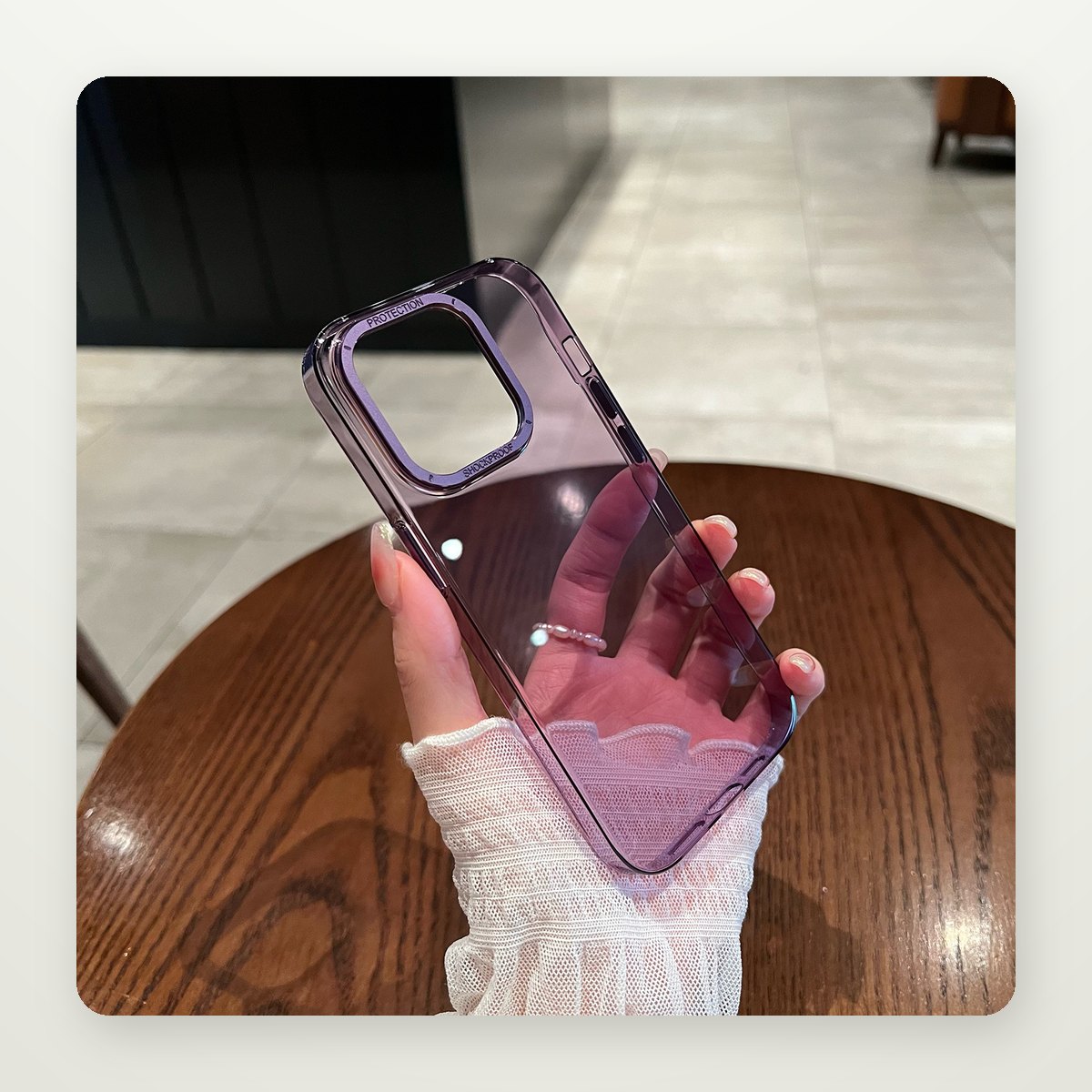 Mirror Frame Ultra-Thin Clear Case for iPhone 12–16