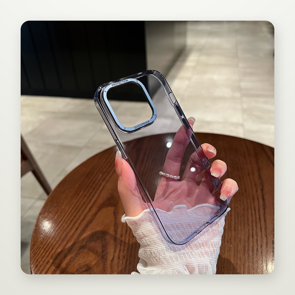 Mirror Frame Ultra-Thin Clear Case for iPhone 12–16