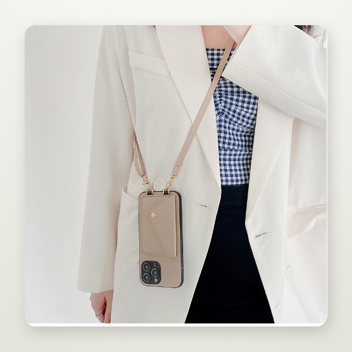 Crossbody Envelope Card Case for iPhone 11–16