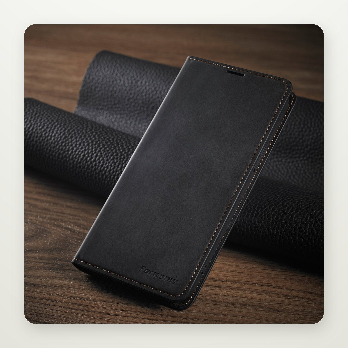 Flip Leather Wallet Case with Stand for iPhone 11–17