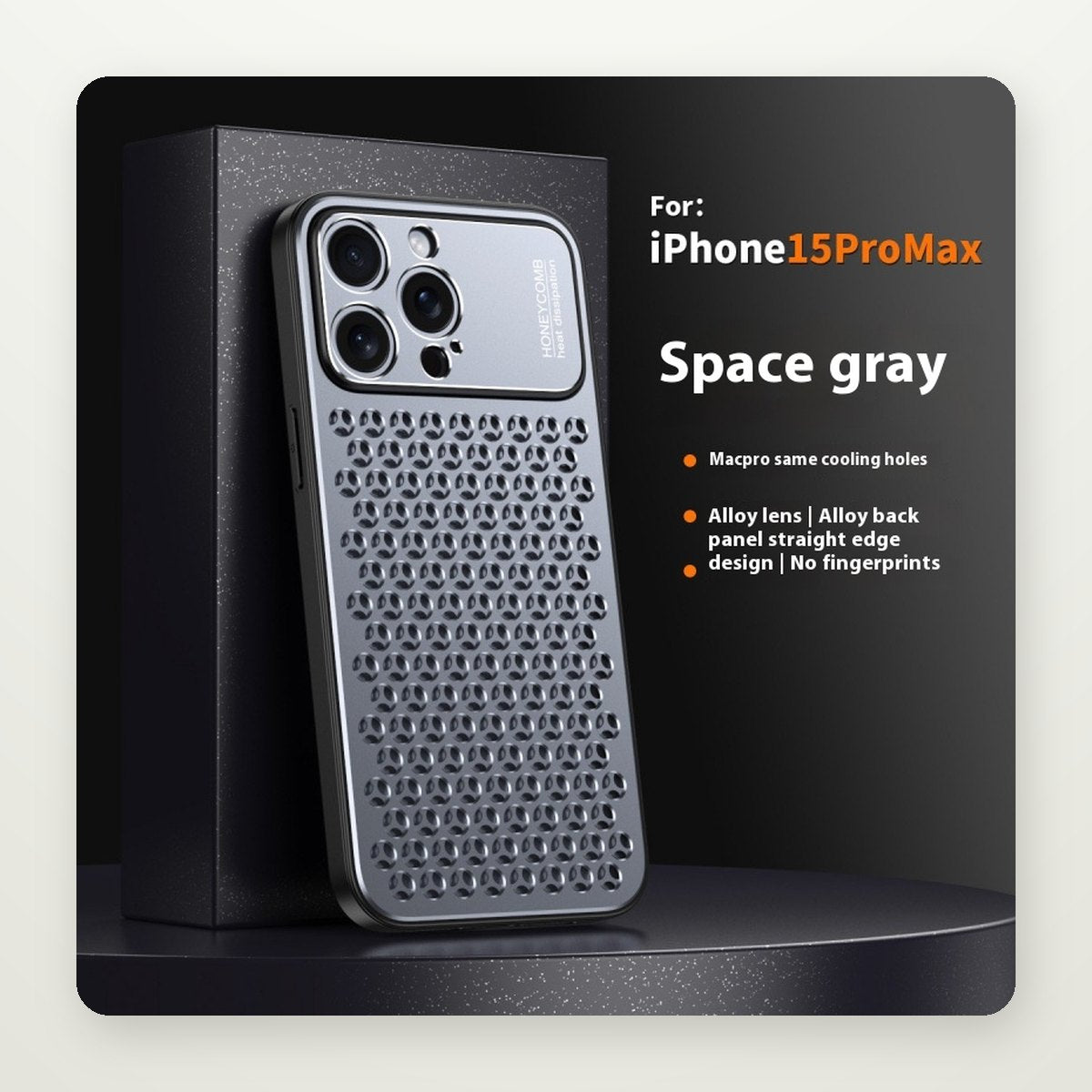 Honeycomb Metal Cooling Case for iPhone 13–17 & Air
