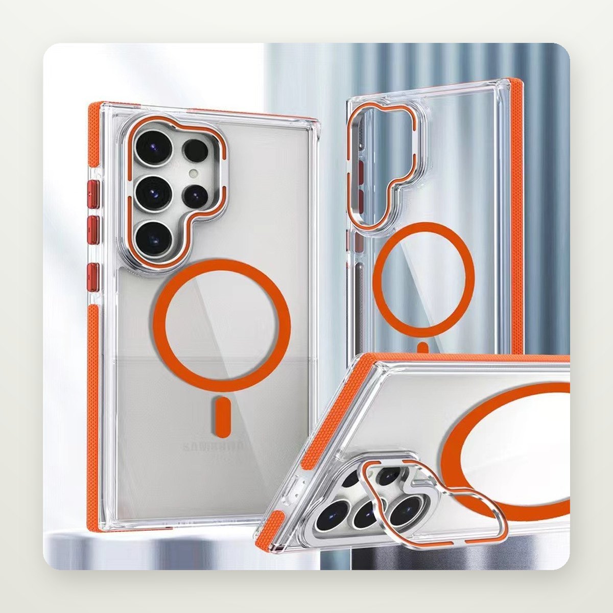 Two-Tone Clear Magnetic Case for Galaxy S25 Ultra