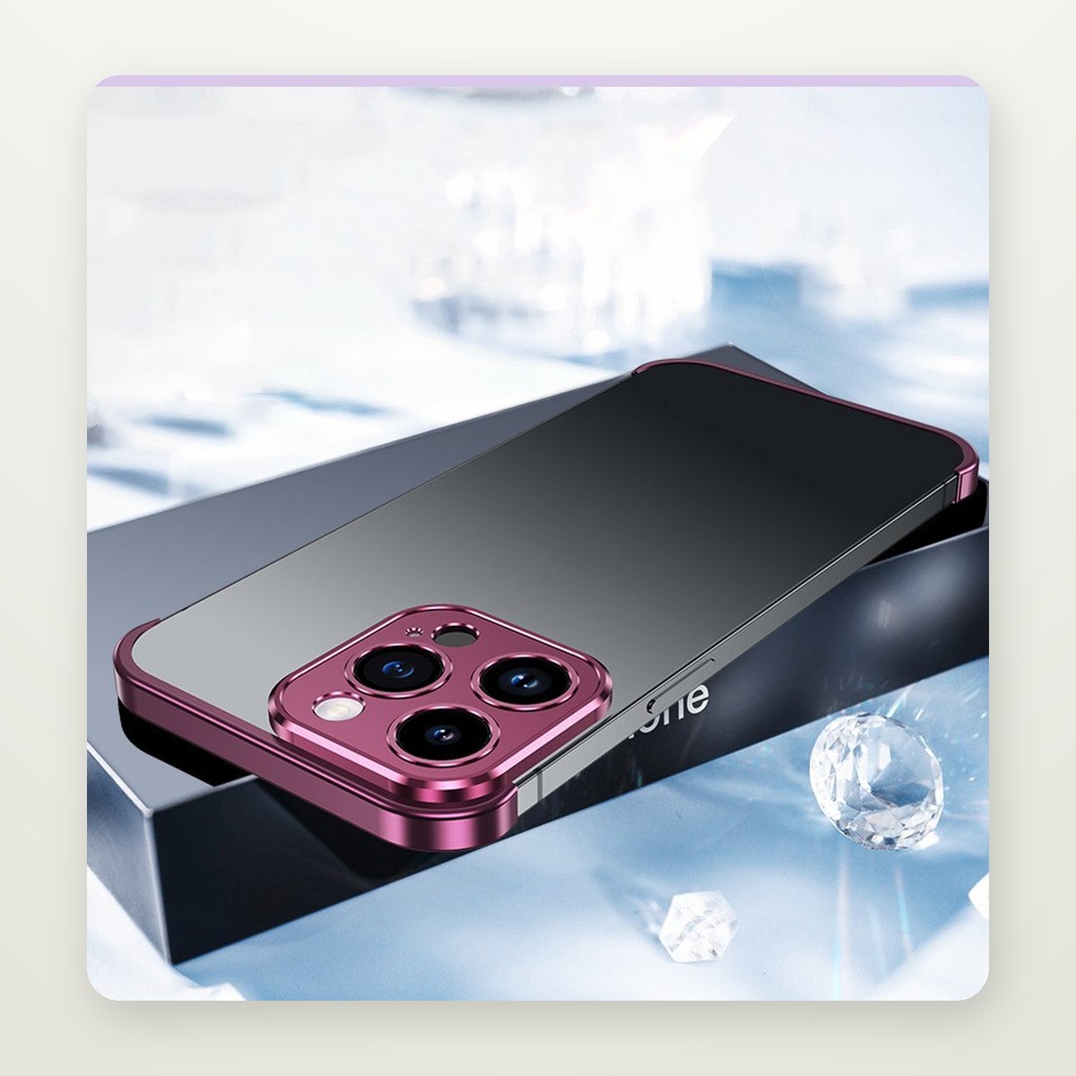 Gold Metal Bumper Frame for iPhone 12–17