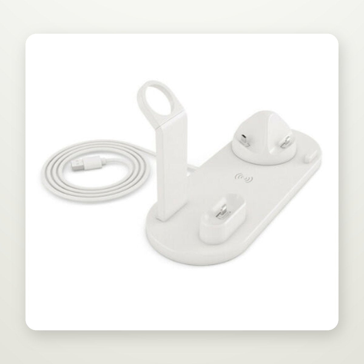 4-in-1 Wireless Charging Dock with Earbuds Holder