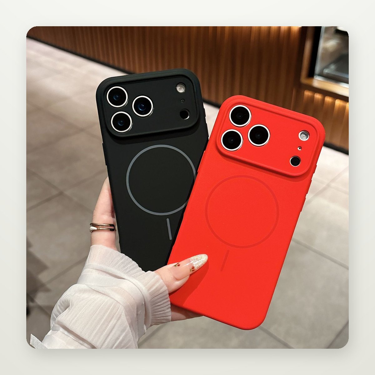 Frosted Liquid Silicone MagSafe Case for iPhone 17, Air & 15 Pro Max