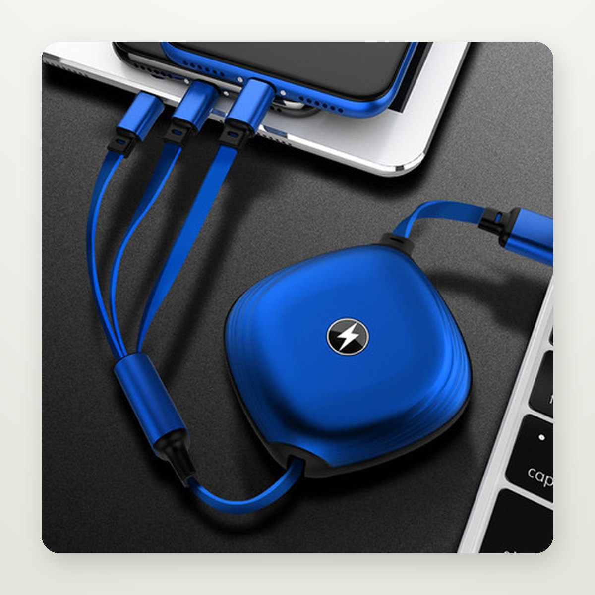 Retractable 3-in-1 Charging Cable