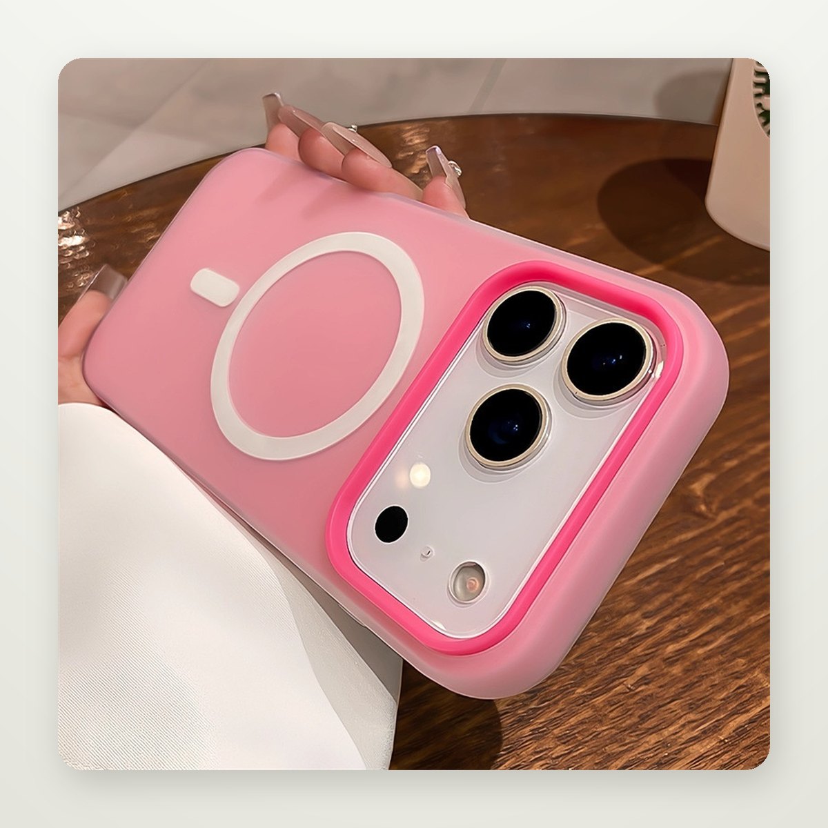 Jelly Frosted Magnetic Case for iPhone 15–17