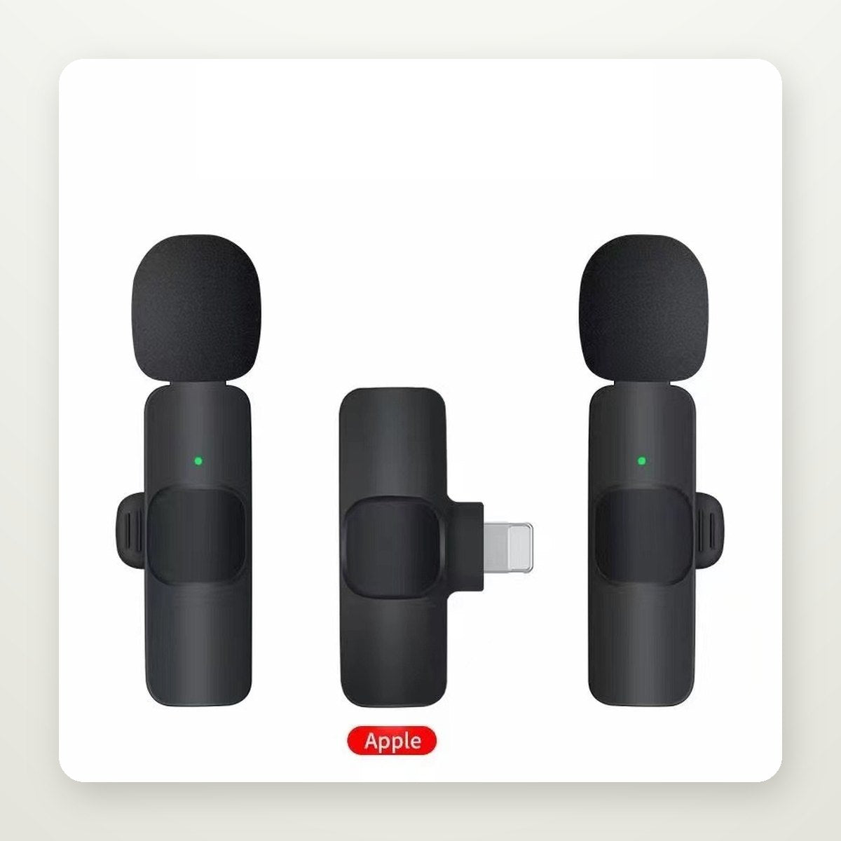 Wireless Clip-On Microphone for Phones, USB-C or Lightning