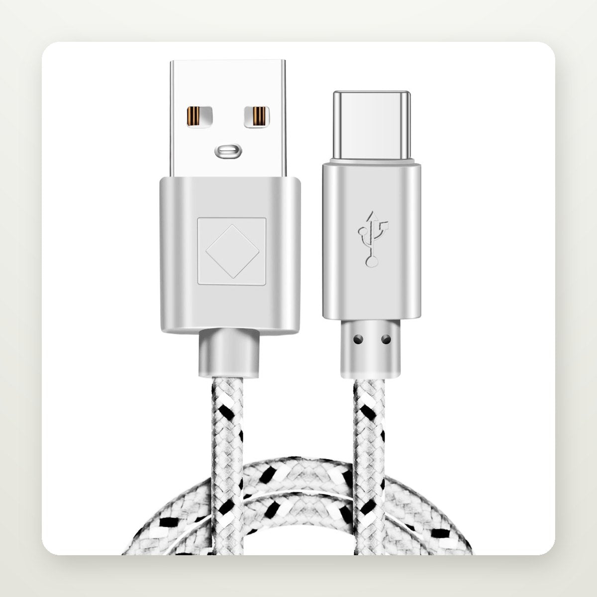 Braided USB-A to USB-C Cable in 10 Colors