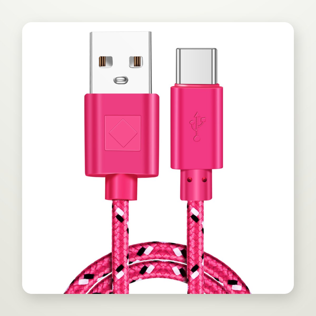 Braided USB-A to USB-C Cable in 10 Colors