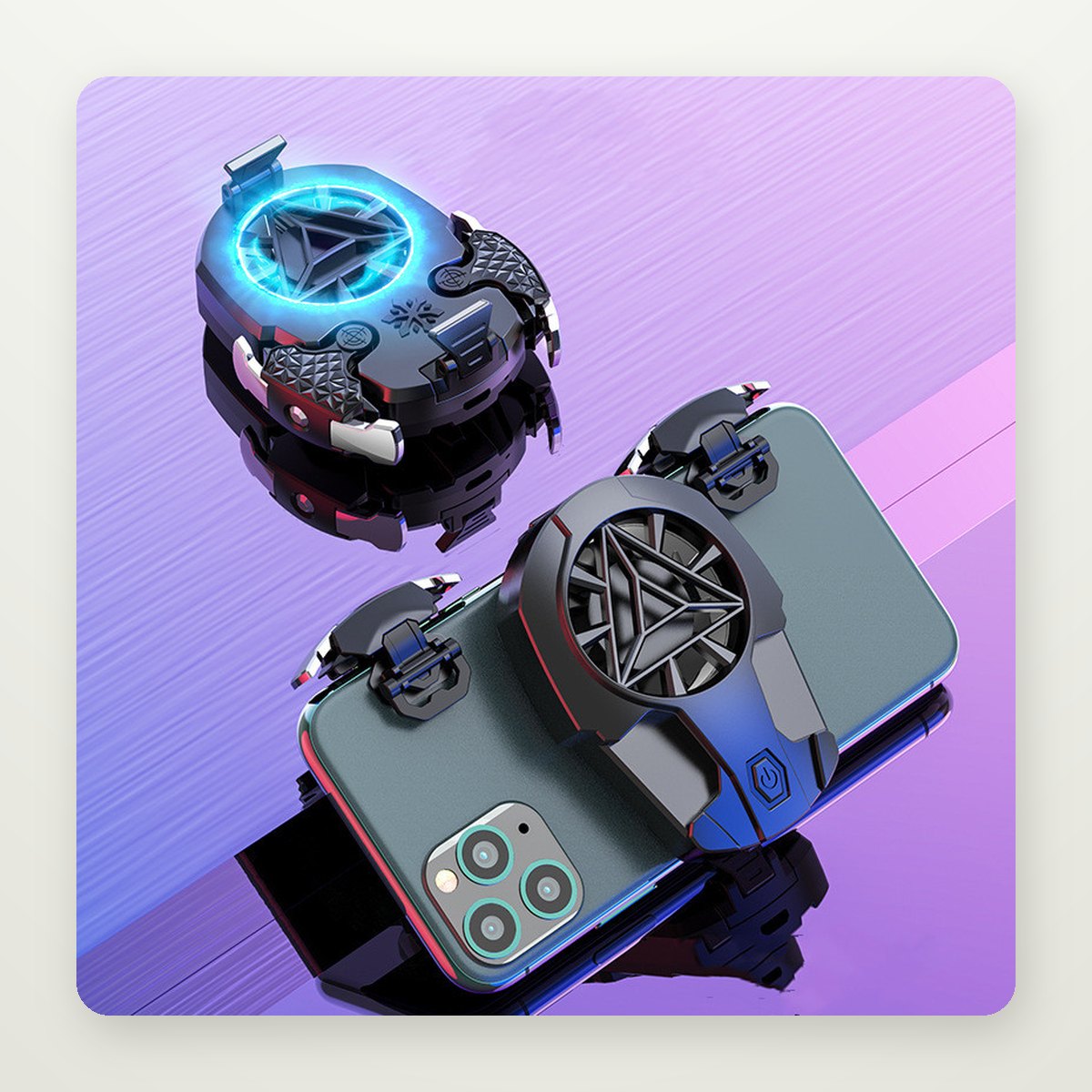 Phone Cooling Fan with Gaming Triggers
