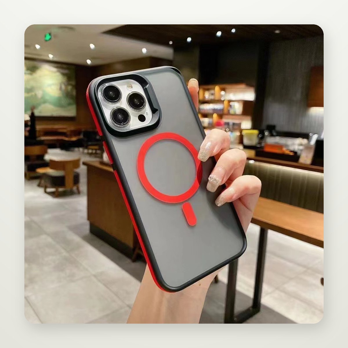 Dual-Color Matte Magnetic Case for iPhone 11–17