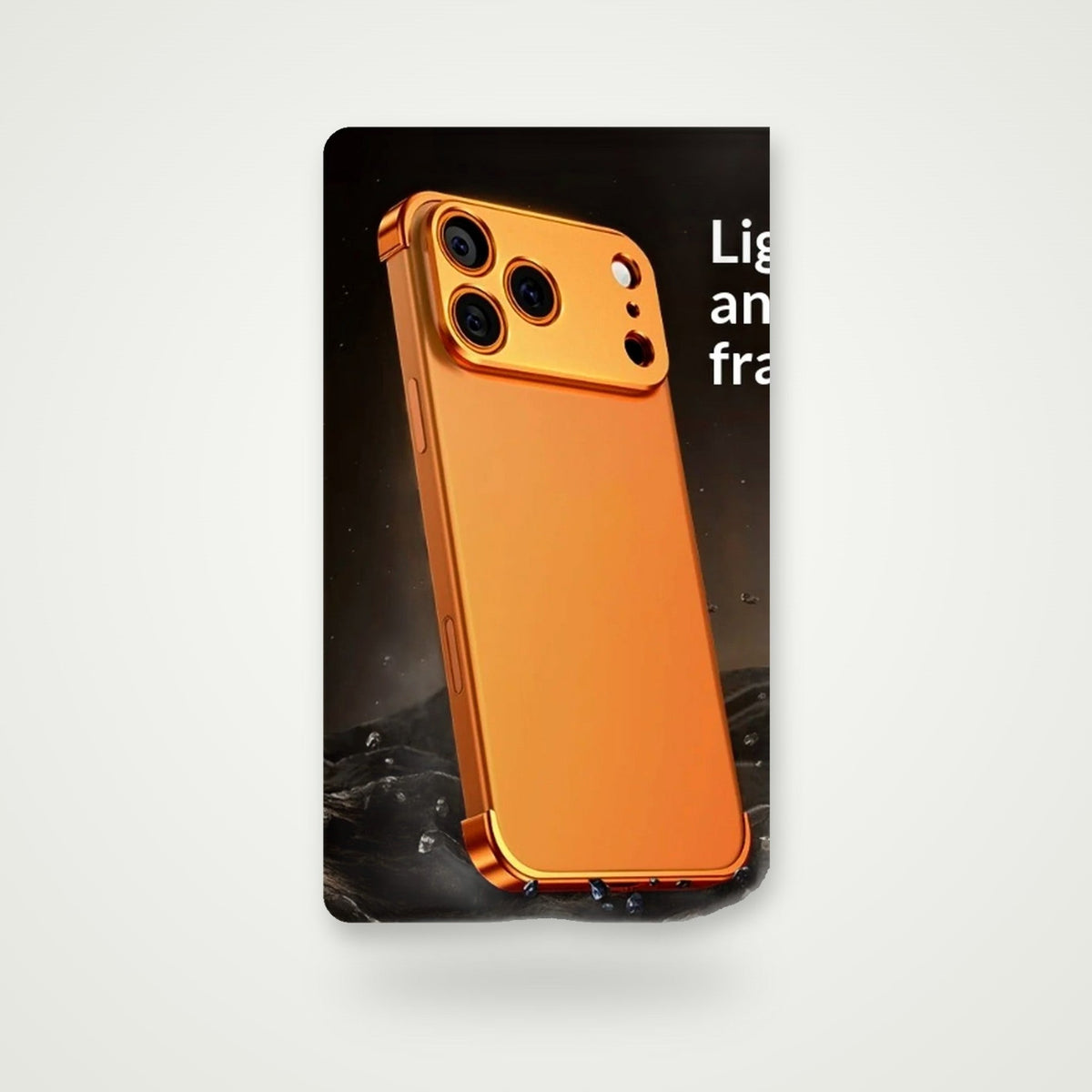 Frameless Metal Corner Bumper for iPhone 15–17 & Air