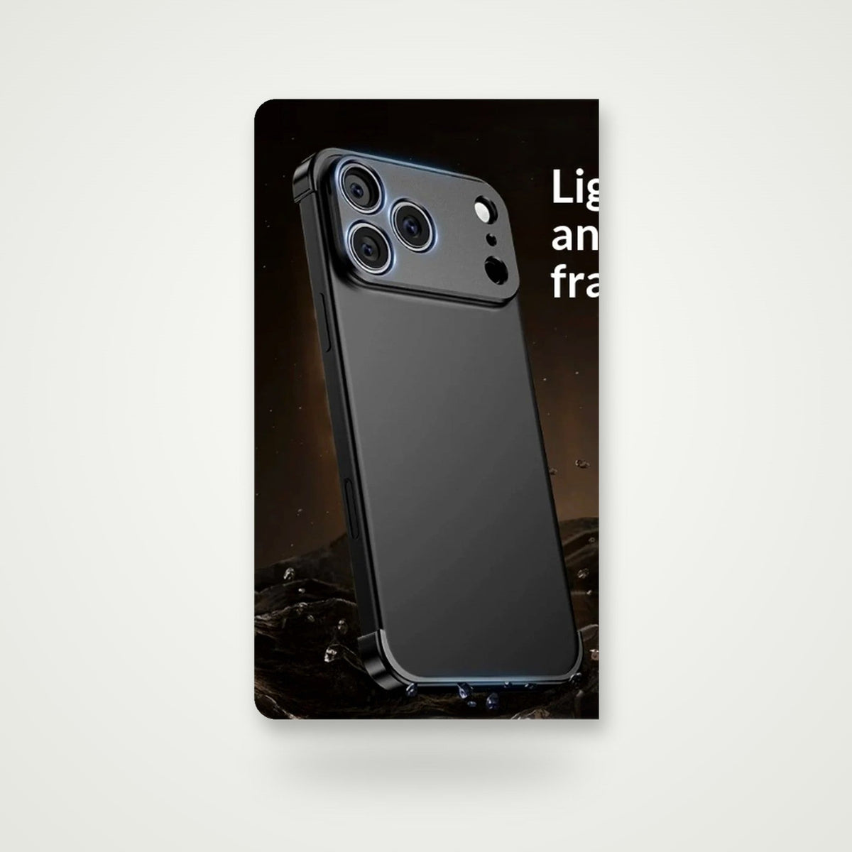 Frameless Metal Corner Bumper for iPhone 15–17 & Air