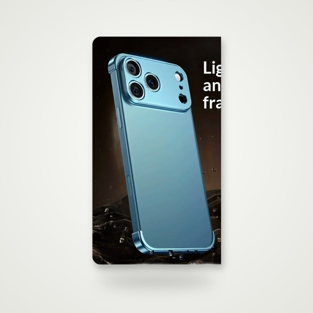 Frameless Metal Corner Bumper for iPhone 15–17 & Air