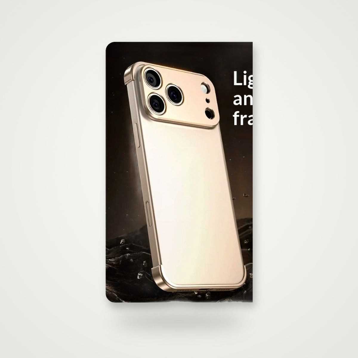 Frameless Metal Corner Bumper for iPhone 15–17 & Air