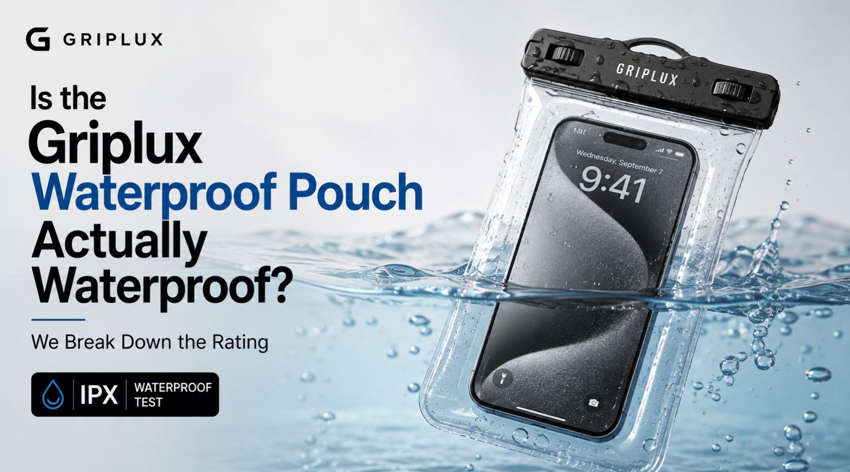 waterproof phone pouch rating 