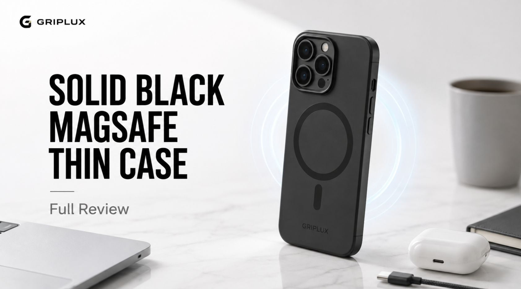 solid black magsafe case 