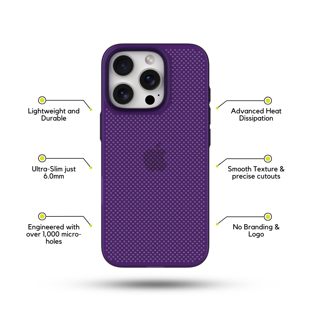 Deep Purple Thin Heat Dissipation Phone Case