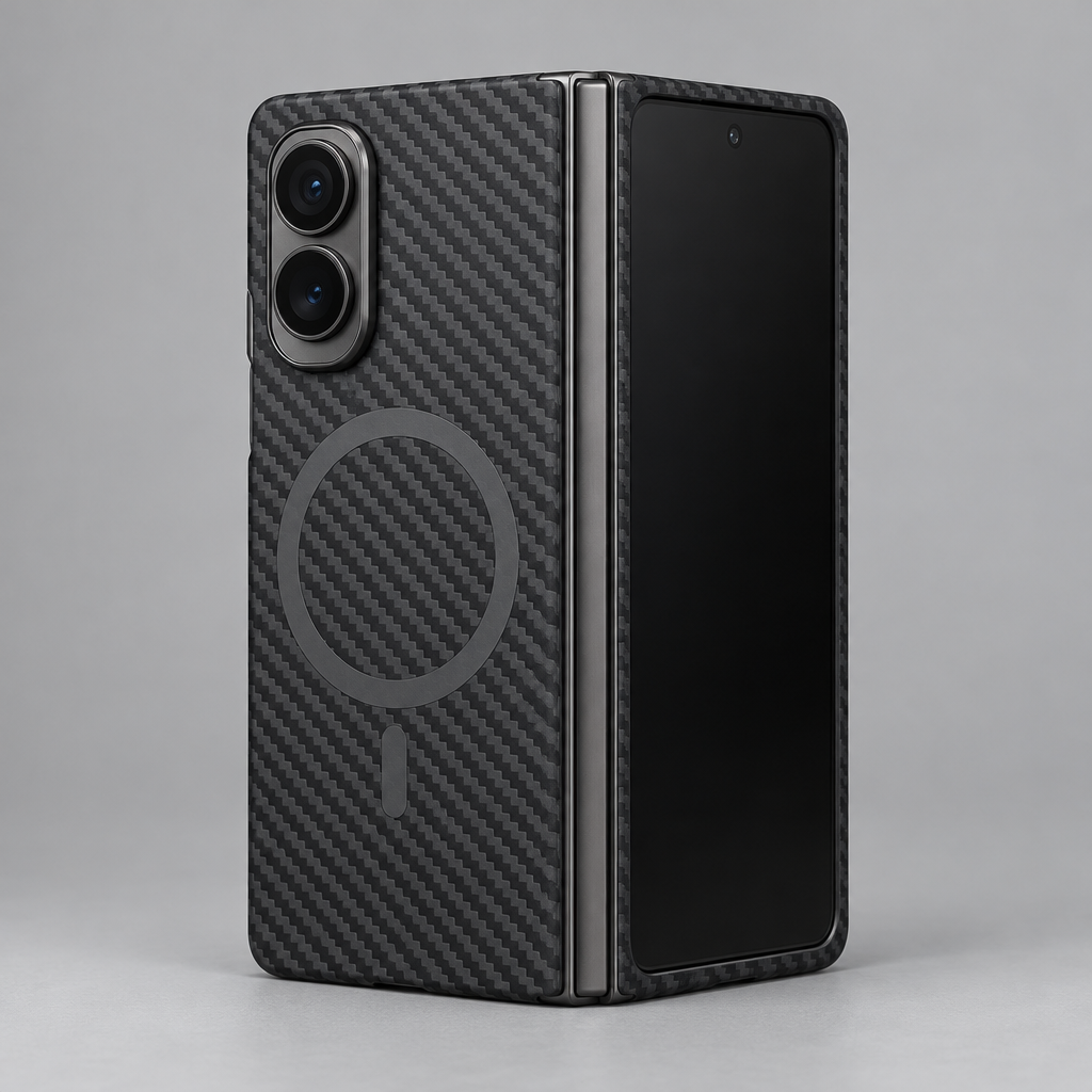 Carbonweave Thin Magnetic Case – iPhone Duo — back view