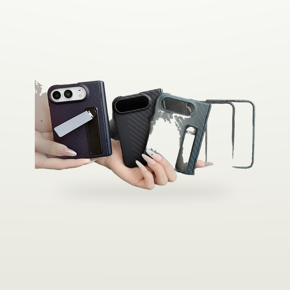 Kevlar-Style Metal-Stand Case – iPhone Duo
