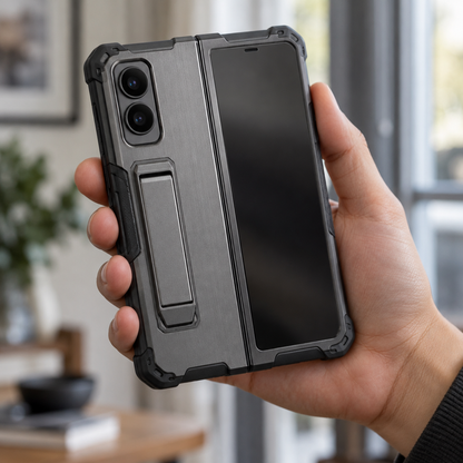 Armor Kickstand Case – iPhone Duo — in hand
