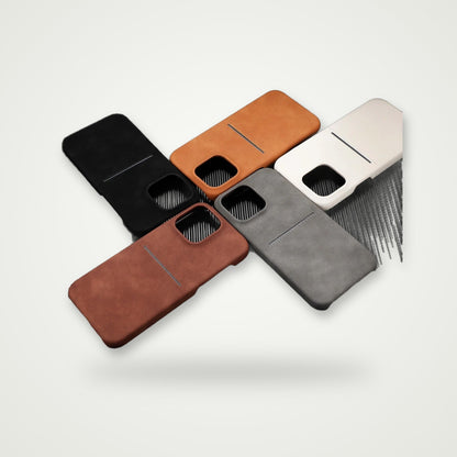 Business sheepskin-feel card case for iPhone 12–16