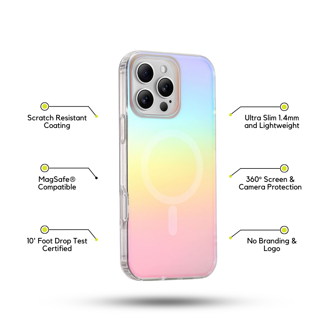 MagSafe® Rainbow Prismatic Glow Case