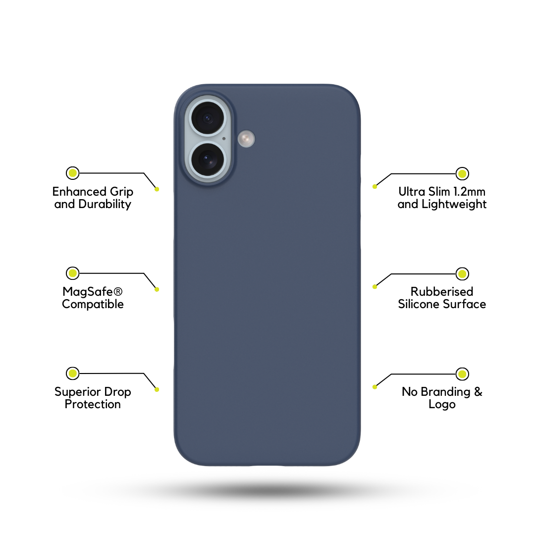 Blue MagSafe® Rubberized Magnetic Phone Case